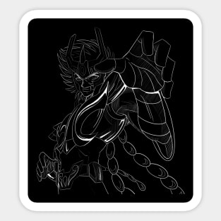 the phoenix saint in black cloth ecopop Sticker